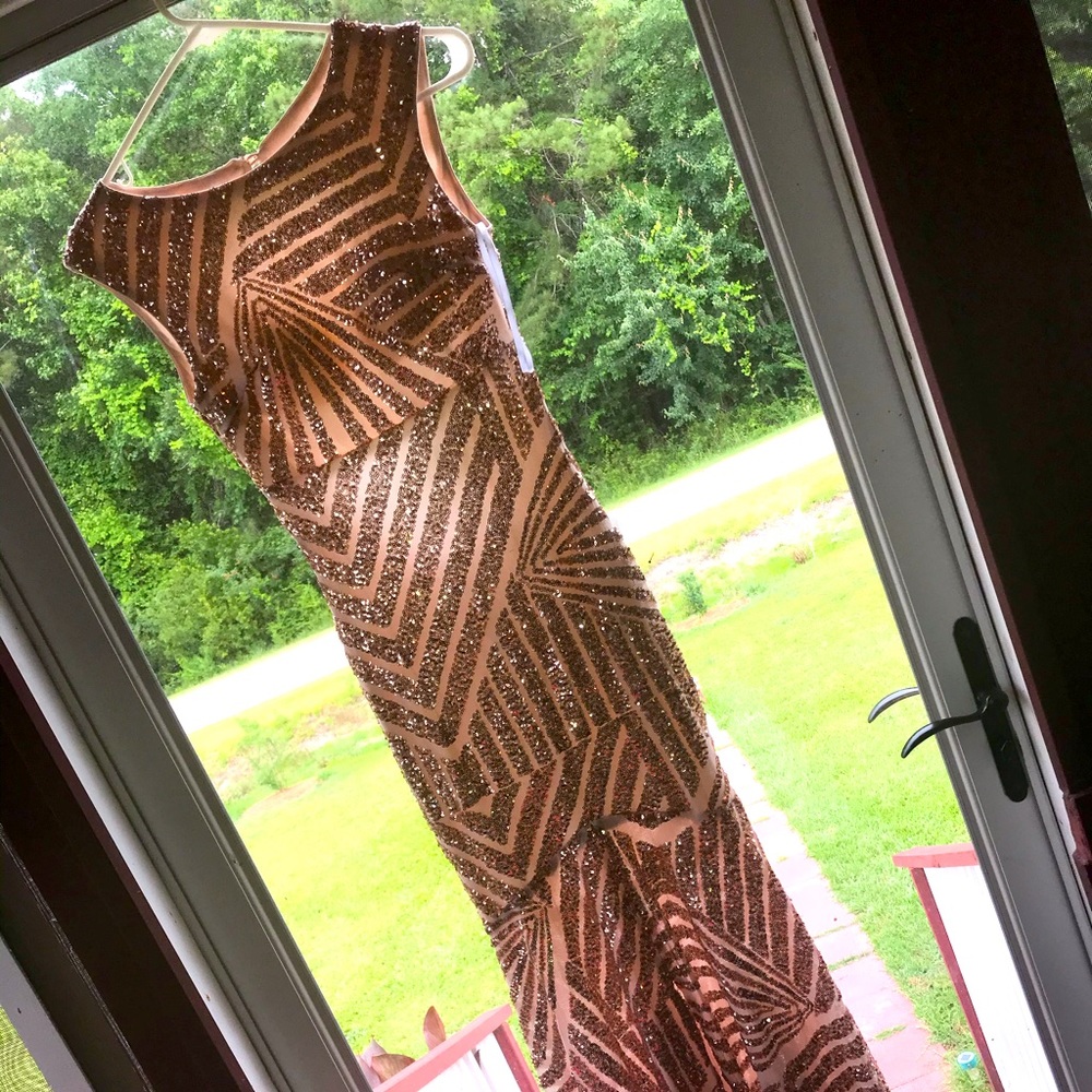 ROSE GOLD PROM DRESS